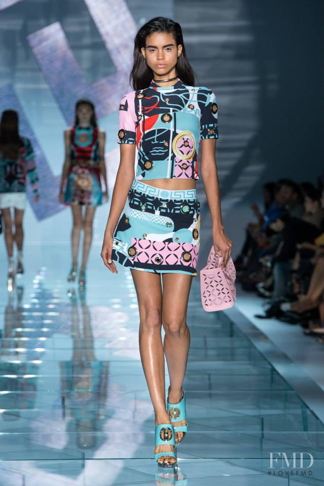 Mariana Santana featured in  the Versace fashion show for Spring/Summer 2015