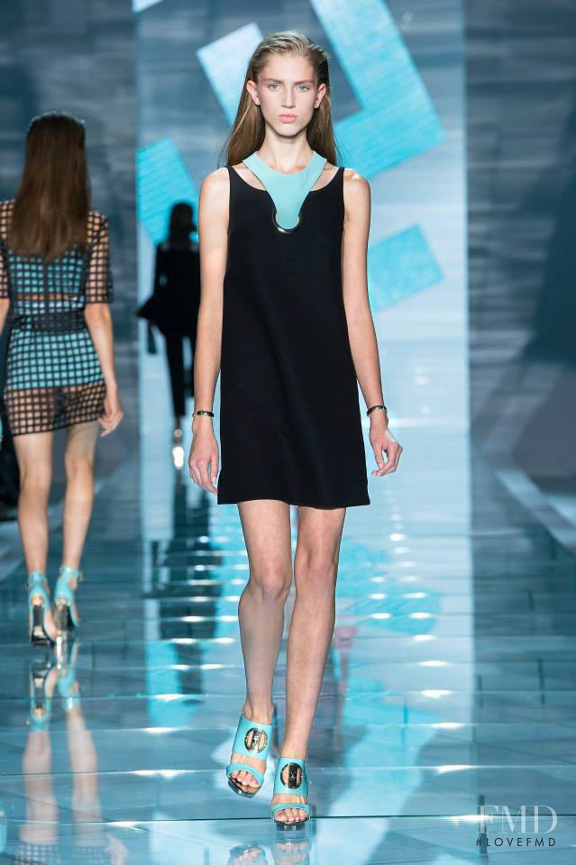 Sabina Lobova featured in  the Versace fashion show for Spring/Summer 2015