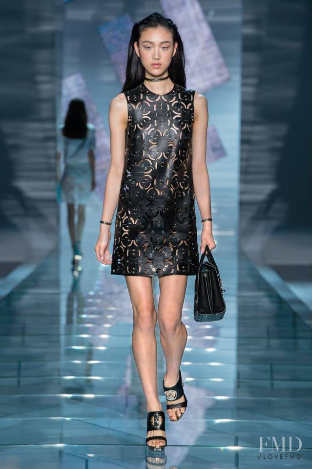 So Ra Choi featured in  the Versace fashion show for Spring/Summer 2015