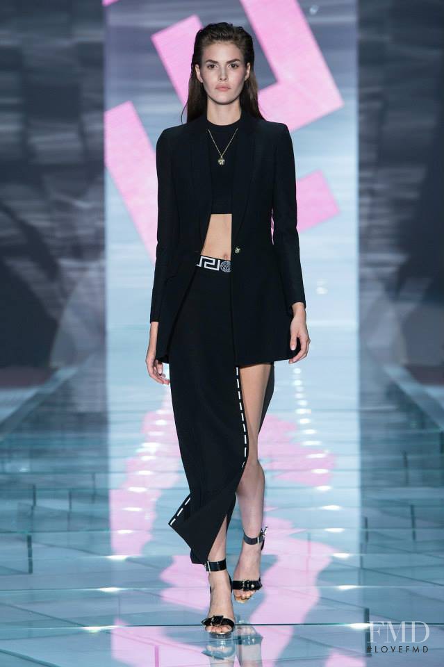 Vanessa Moody featured in  the Versace fashion show for Spring/Summer 2015