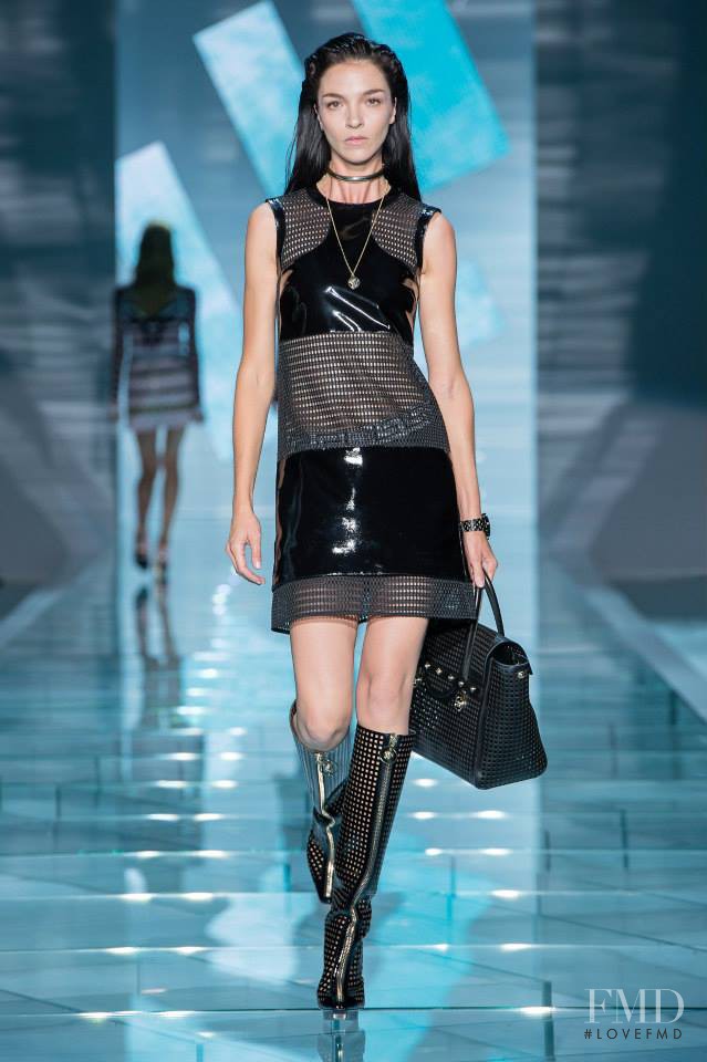 Mariacarla Boscono featured in  the Versace fashion show for Spring/Summer 2015