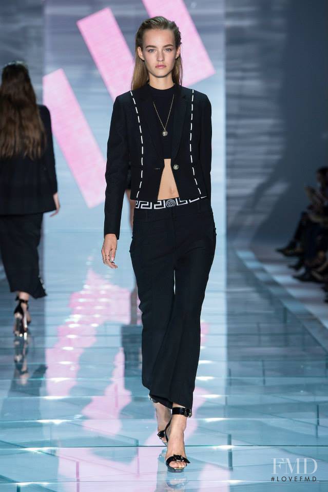 Maartje Verhoef featured in  the Versace fashion show for Spring/Summer 2015