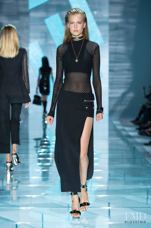 Elisabeth Erm featured in  the Versace fashion show for Spring/Summer 2015