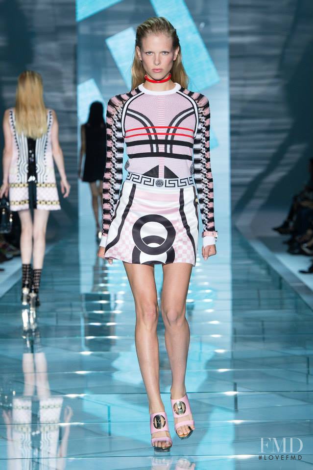 Lina Berg featured in  the Versace fashion show for Spring/Summer 2015