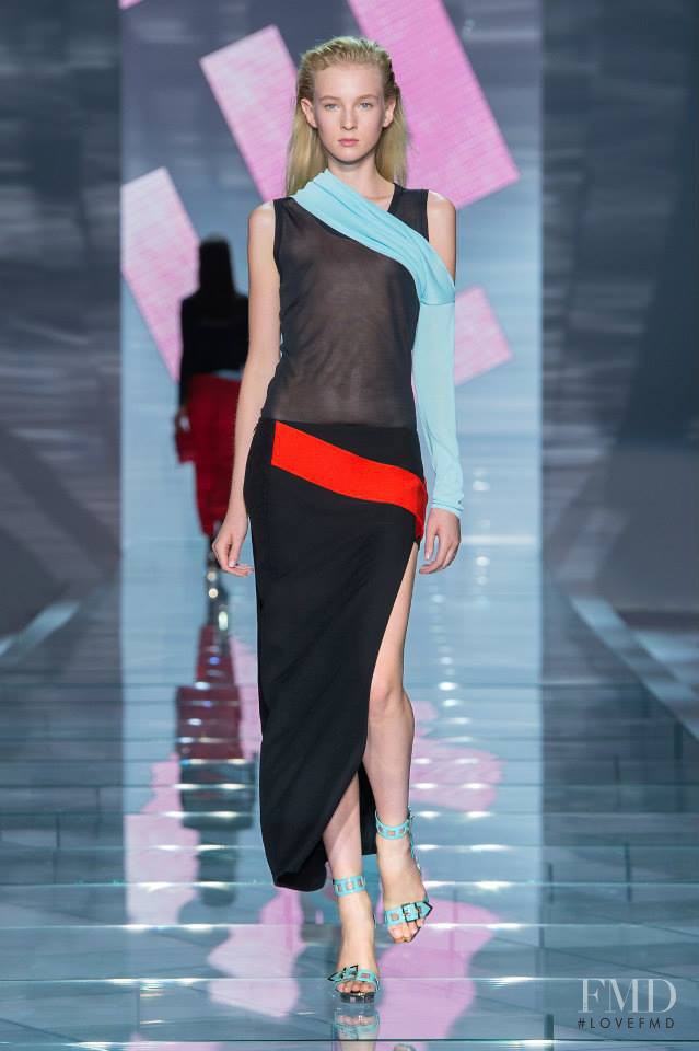 Nastya Sten featured in  the Versace fashion show for Spring/Summer 2015
