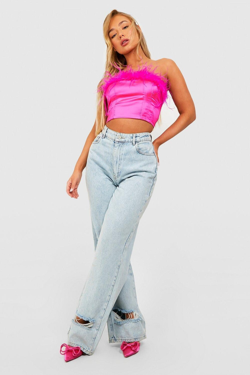 Amber Jepson featured in  the Boohoo catalogue for Spring/Summer 2023