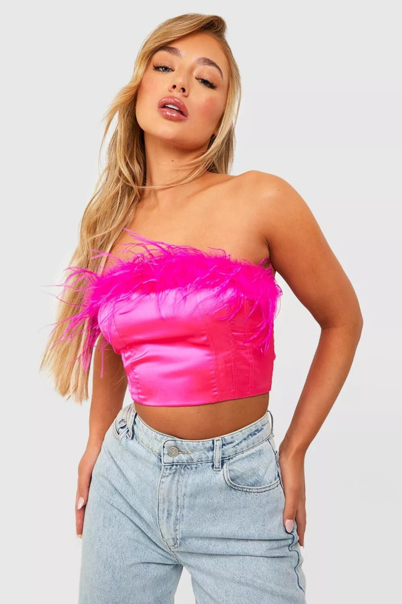 Amber Jepson featured in  the Boohoo catalogue for Spring/Summer 2023