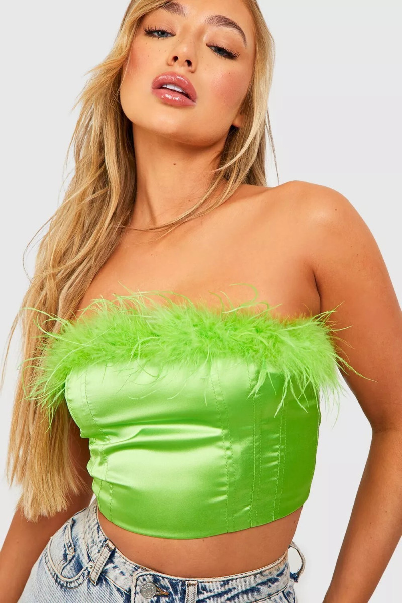 Amber Jepson featured in  the Boohoo catalogue for Spring/Summer 2023
