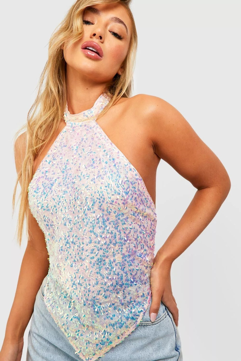 Amber Jepson featured in  the Boohoo catalogue for Spring/Summer 2023