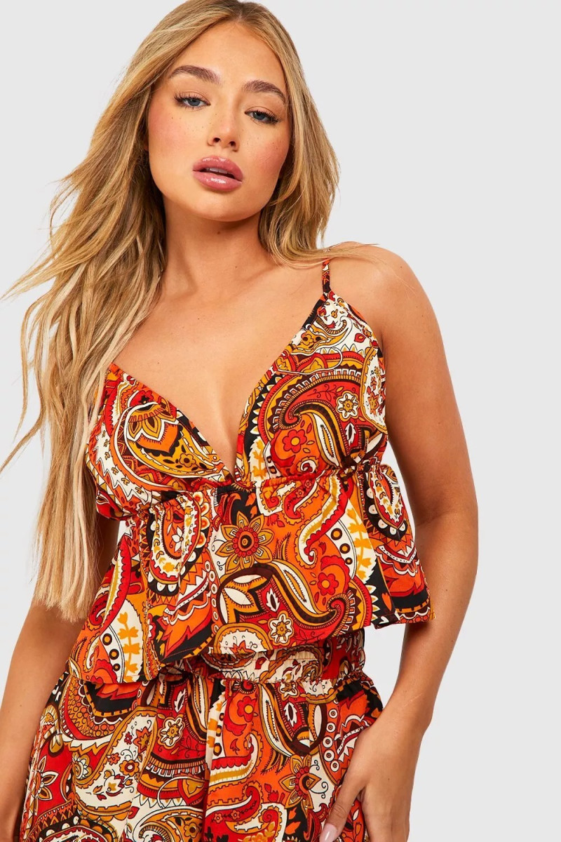 Amber Jepson featured in  the Boohoo catalogue for Spring/Summer 2023