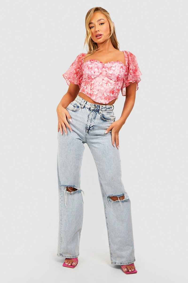 Amber Jepson featured in  the Boohoo catalogue for Spring/Summer 2023