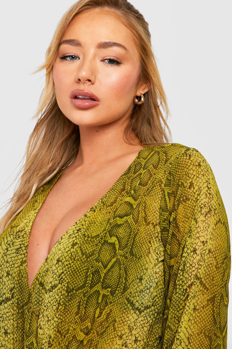 Amber Jepson featured in  the Boohoo catalogue for Spring/Summer 2023