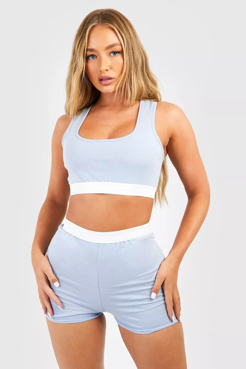 Amber Jepson featured in  the Boohoo catalogue for Summer 2023