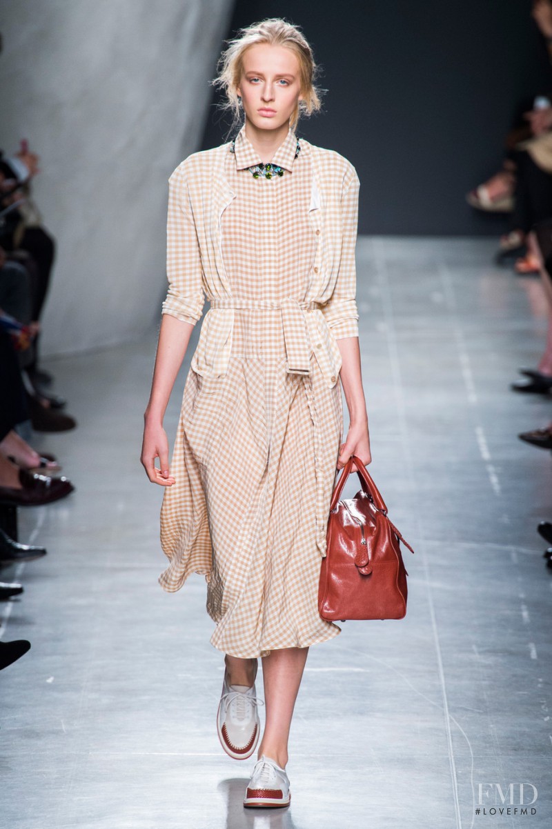 Anine Van Velzen featured in  the Bottega Veneta fashion show for Spring/Summer 2015