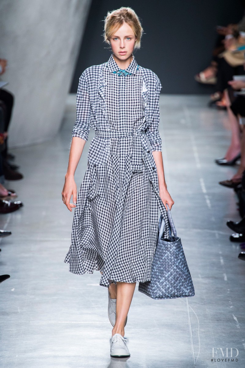 Edie Campbell featured in  the Bottega Veneta fashion show for Spring/Summer 2015