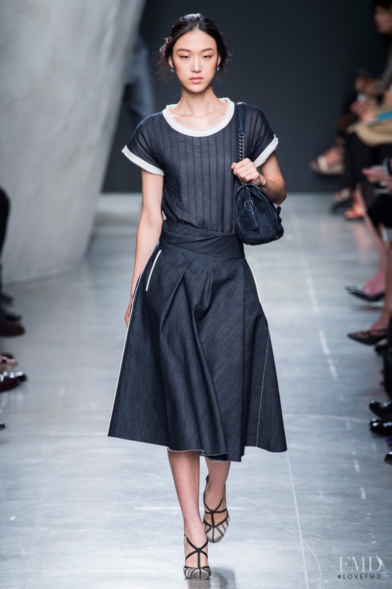 So Ra Choi featured in  the Bottega Veneta fashion show for Spring/Summer 2015