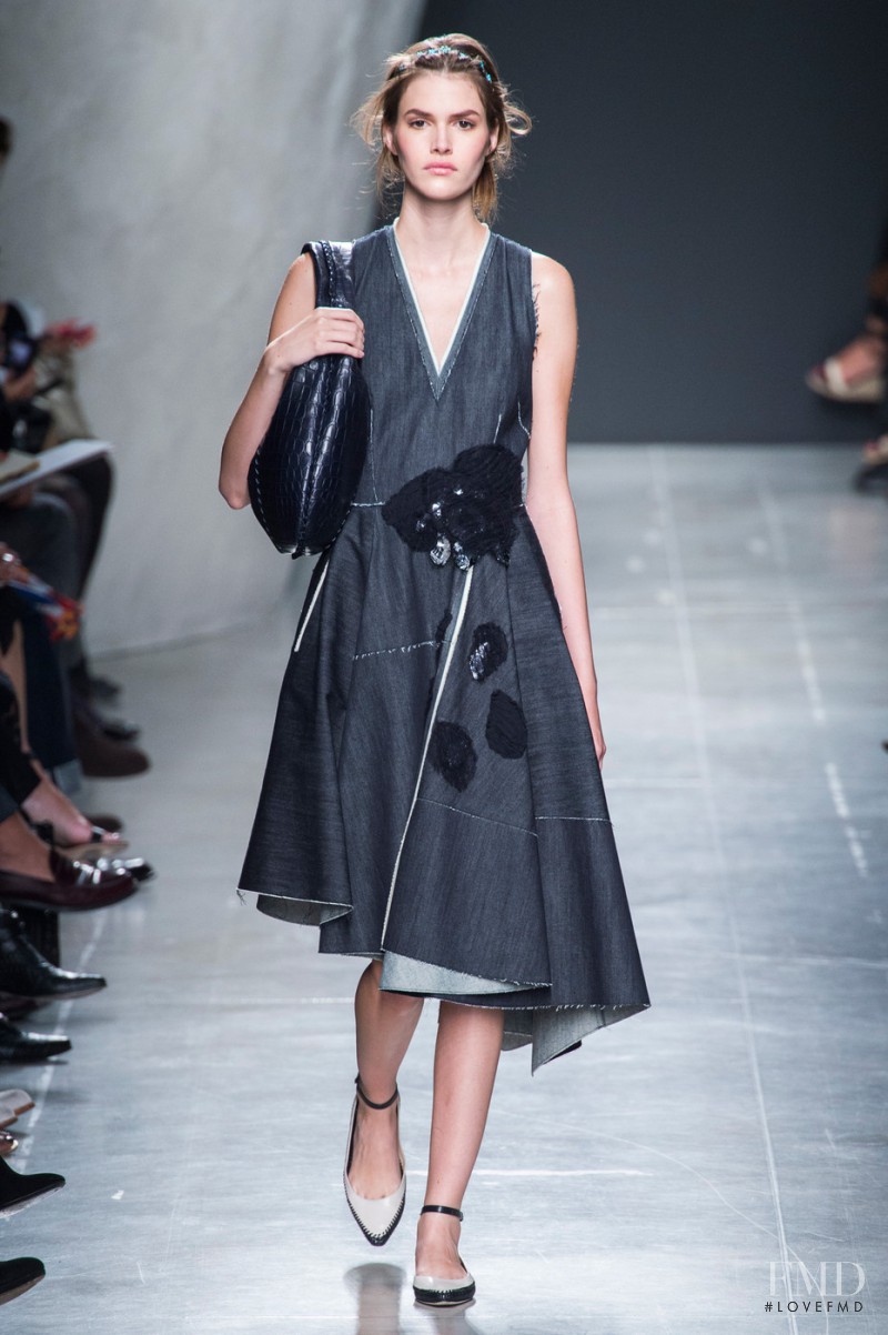 Vanessa Moody featured in  the Bottega Veneta fashion show for Spring/Summer 2015