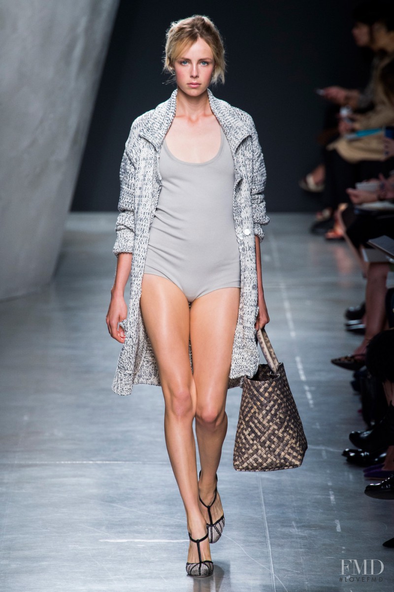 Edie Campbell featured in  the Bottega Veneta fashion show for Spring/Summer 2015