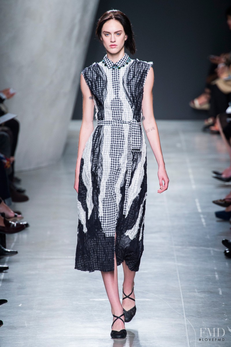 Sarah Brannon featured in  the Bottega Veneta fashion show for Spring/Summer 2015