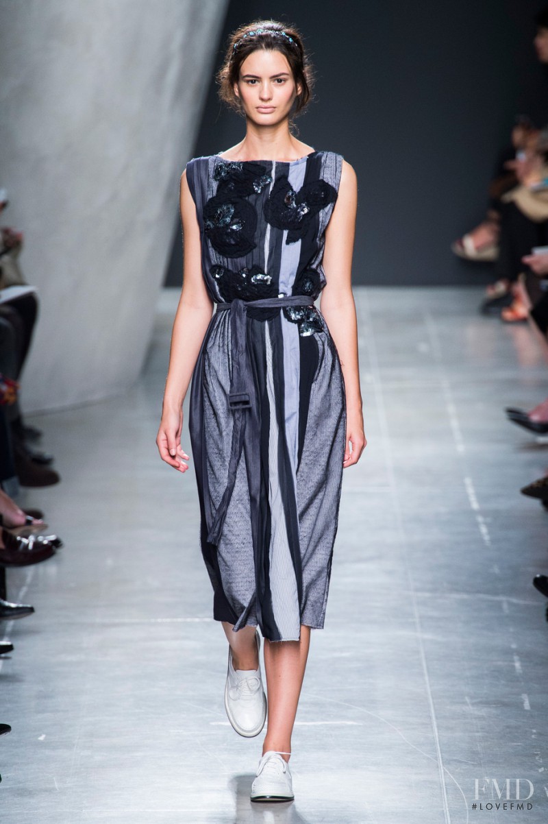 Kasimira Miller featured in  the Bottega Veneta fashion show for Spring/Summer 2015