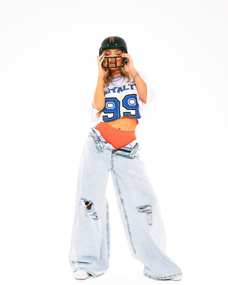 Amber Jepson featured in  the PrettyLittleThing catalogue for Spring/Summer 2024