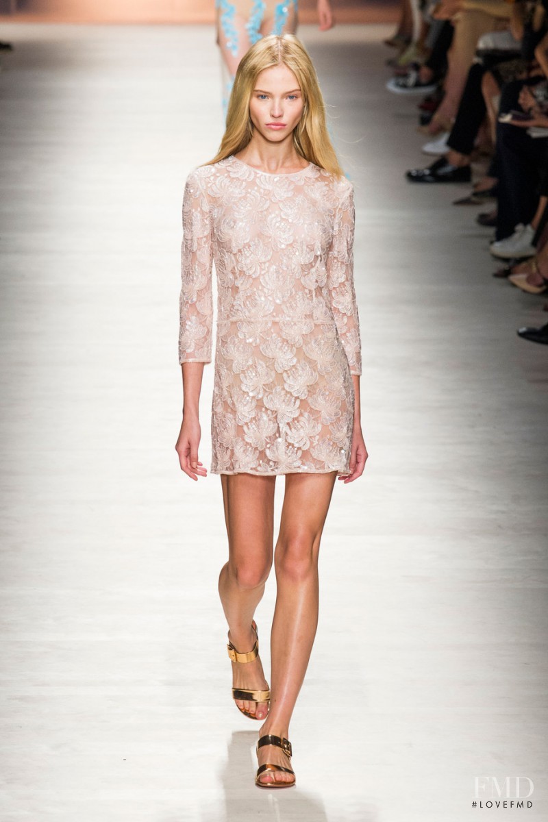 Sasha Luss featured in  the Blumarine fashion show for Spring/Summer 2015