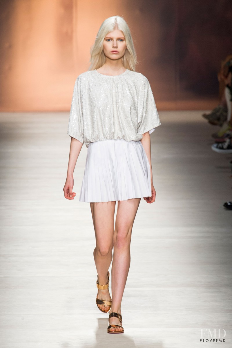 Ola Rudnicka featured in  the Blumarine fashion show for Spring/Summer 2015