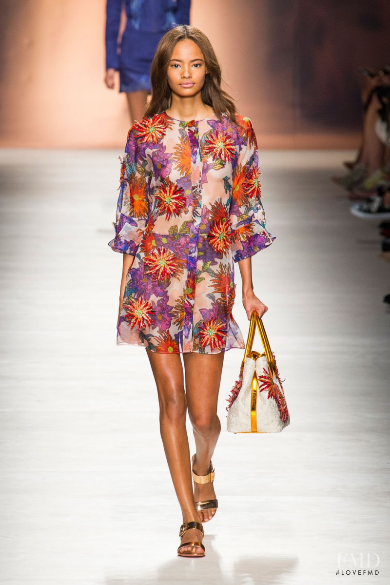 Malaika Firth featured in  the Blumarine fashion show for Spring/Summer 2015