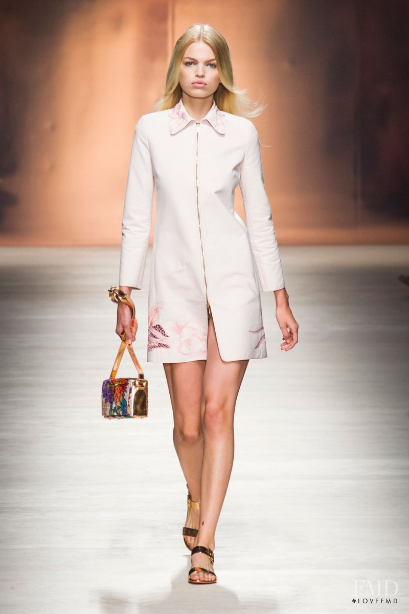 Daphne Groeneveld featured in  the Blumarine fashion show for Spring/Summer 2015