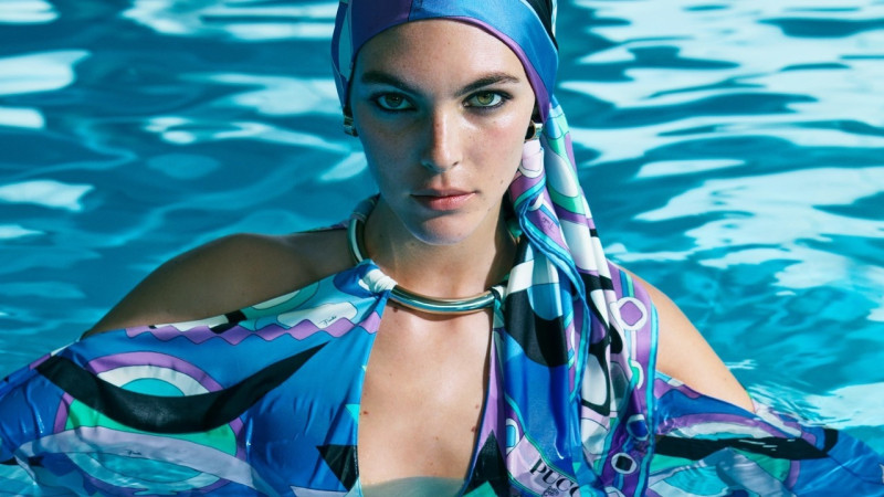 Vittoria Ceretti featured in  the Pucci advertisement for Spring/Summer 2024