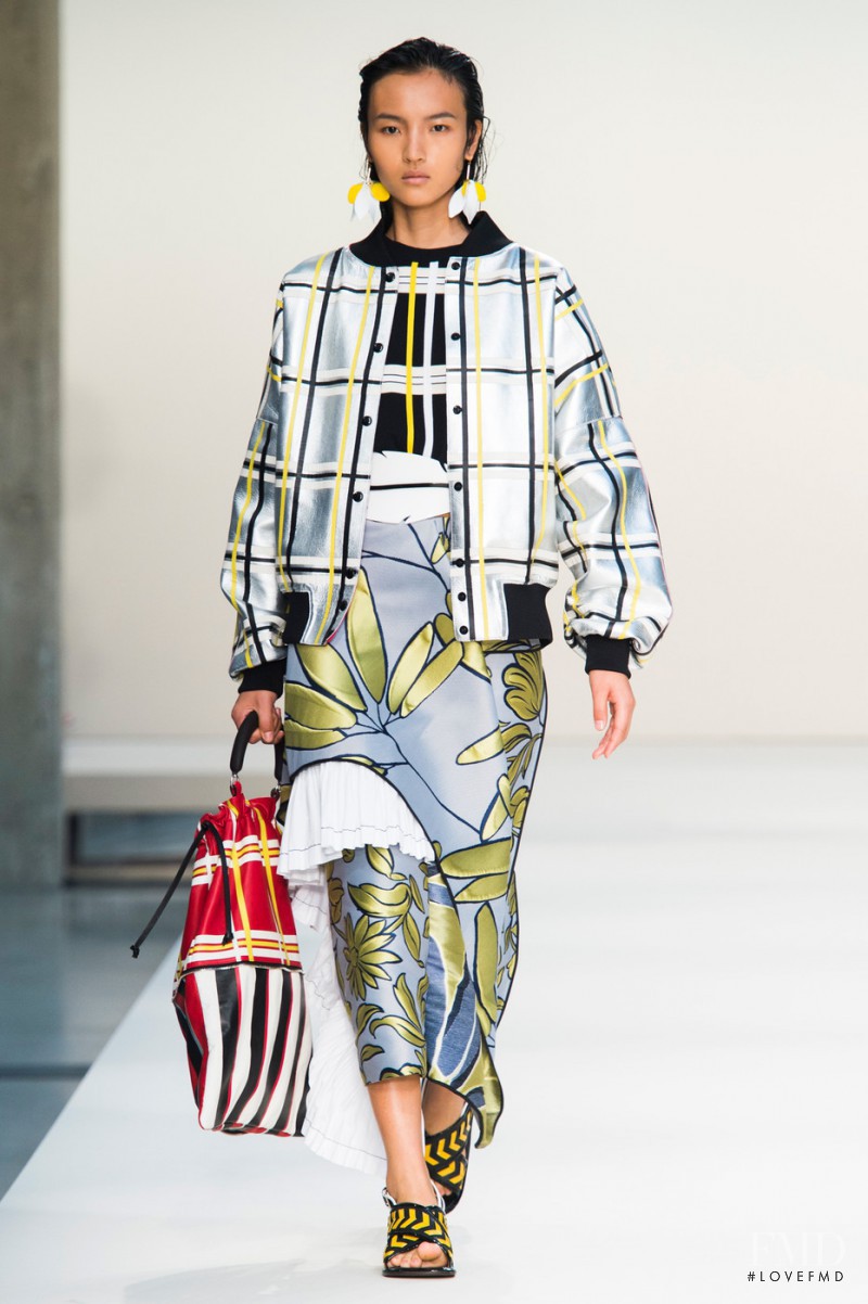 Luping Wang featured in  the Marni fashion show for Spring/Summer 2015