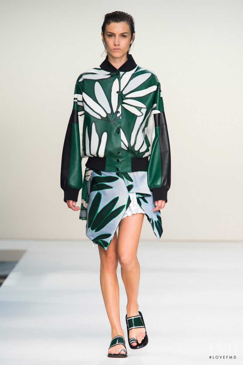 Ronja Furrer featured in  the Marni fashion show for Spring/Summer 2015