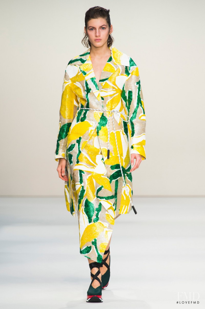 Valery Kaufman featured in  the Marni fashion show for Spring/Summer 2015