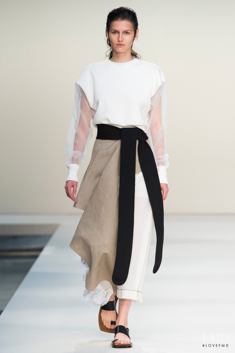 Katlin Aas featured in  the Marni fashion show for Spring/Summer 2015