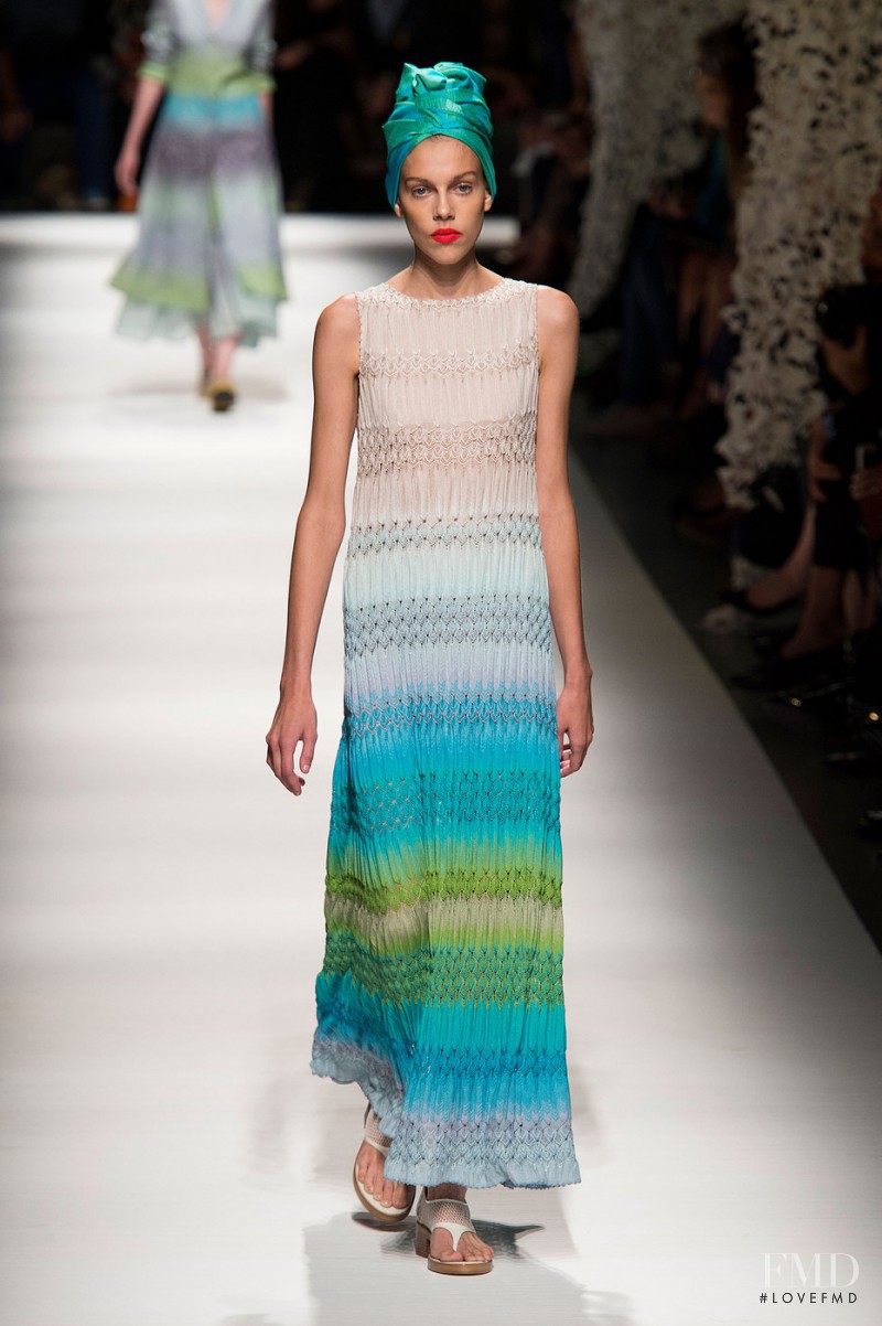 Amelia Roman featured in  the Missoni fashion show for Spring/Summer 2015