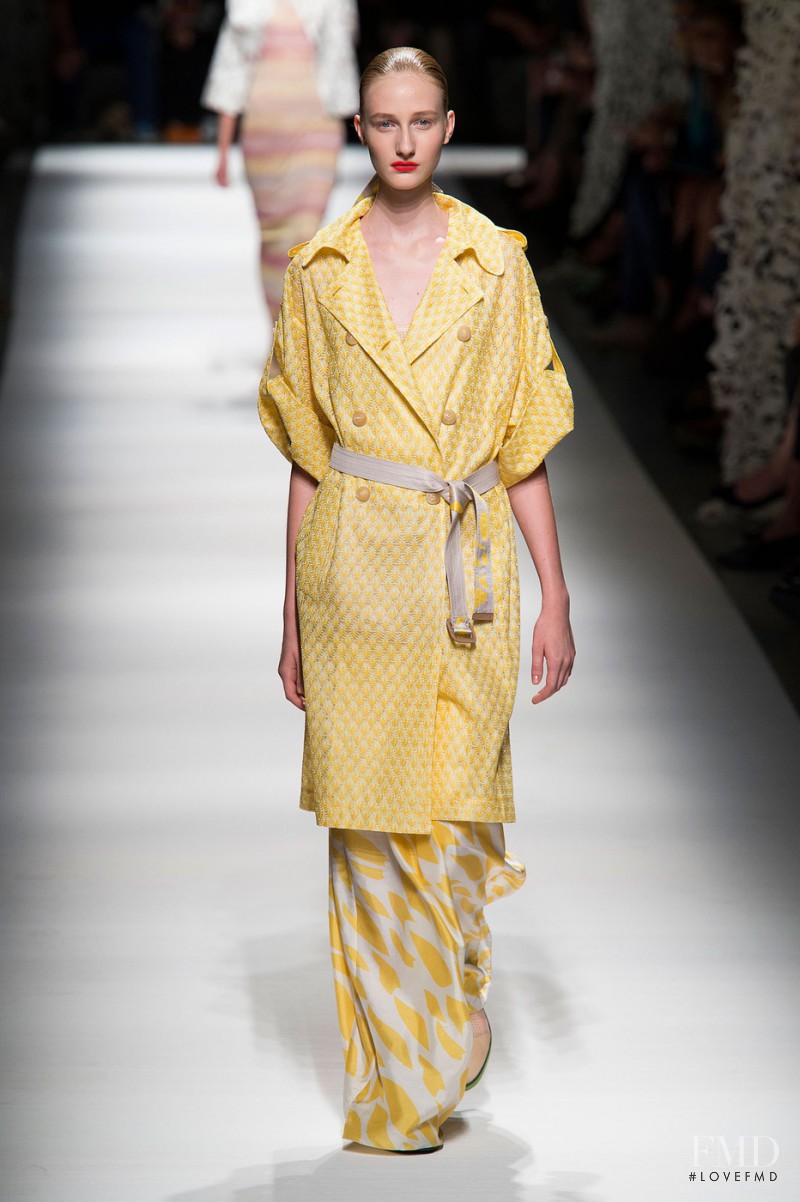 Charlotte Lindvig featured in  the Missoni fashion show for Spring/Summer 2015