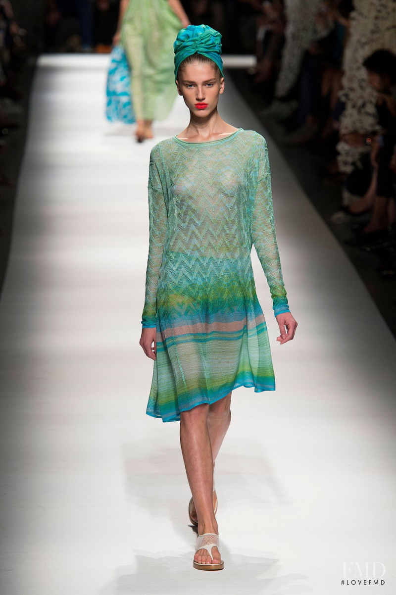 Sabina Lobova featured in  the Missoni fashion show for Spring/Summer 2015