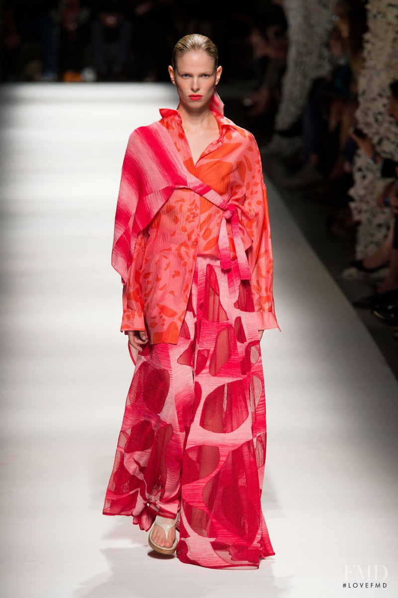 Lina Berg featured in  the Missoni fashion show for Spring/Summer 2015