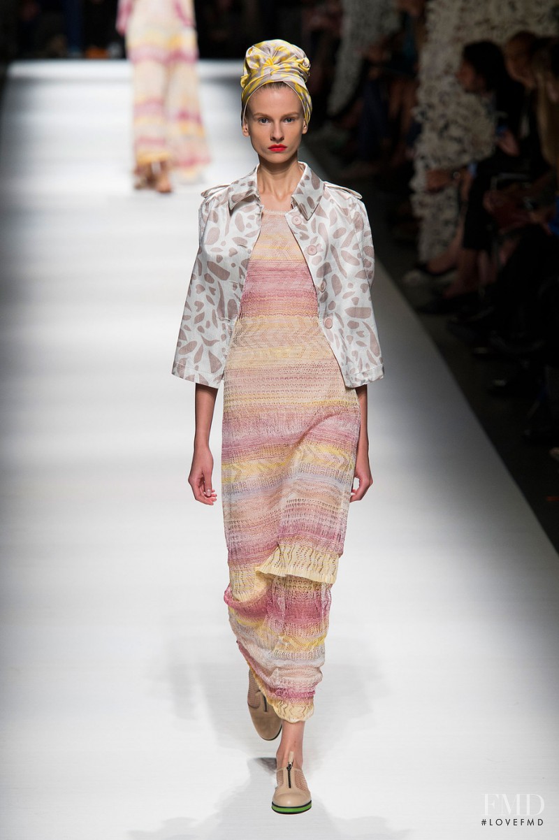 Ola Munik featured in  the Missoni fashion show for Spring/Summer 2015