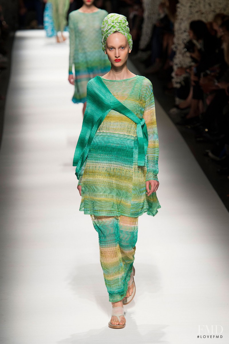 Nika Cole featured in  the Missoni fashion show for Spring/Summer 2015