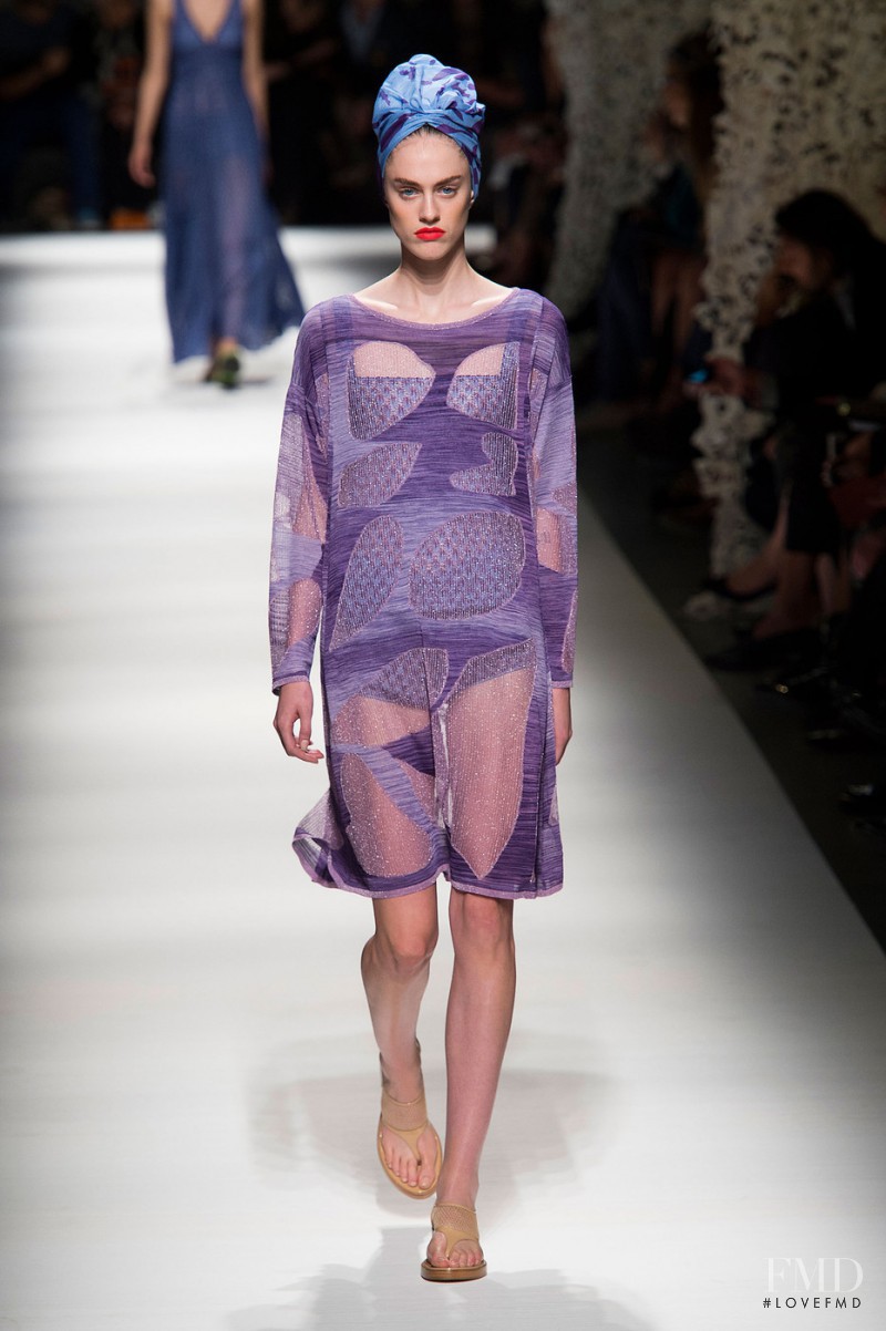 Sarah Brannon featured in  the Missoni fashion show for Spring/Summer 2015