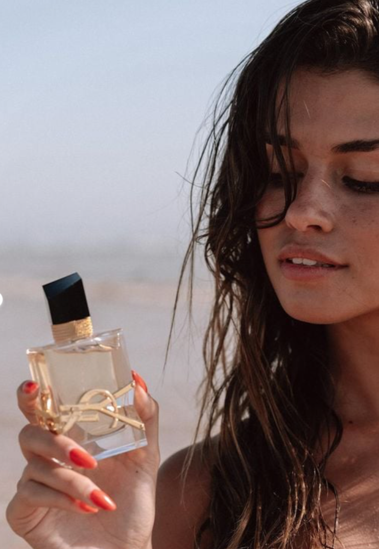 Luisinha Barosa Oliveira featured in  the YSL Fragrance Libre by YSL advertisement for Spring 2024