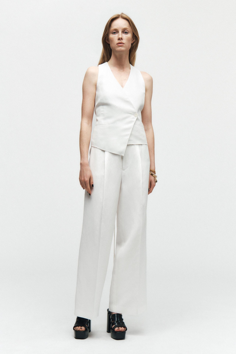 Rianne Van Rompaey featured in  the Zara catalogue for Pre-Fall 2024