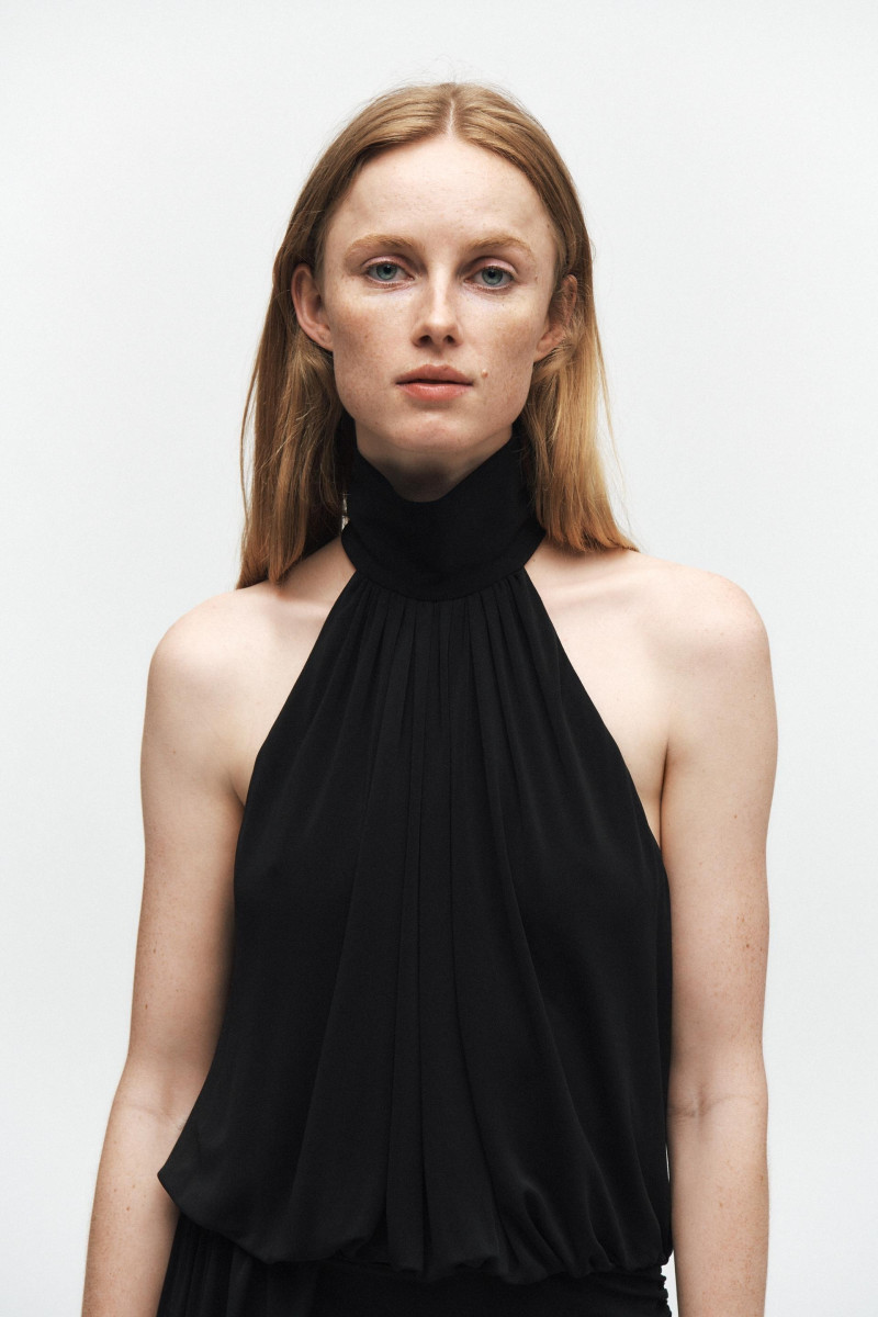 Rianne Van Rompaey featured in  the Zara catalogue for Pre-Fall 2024