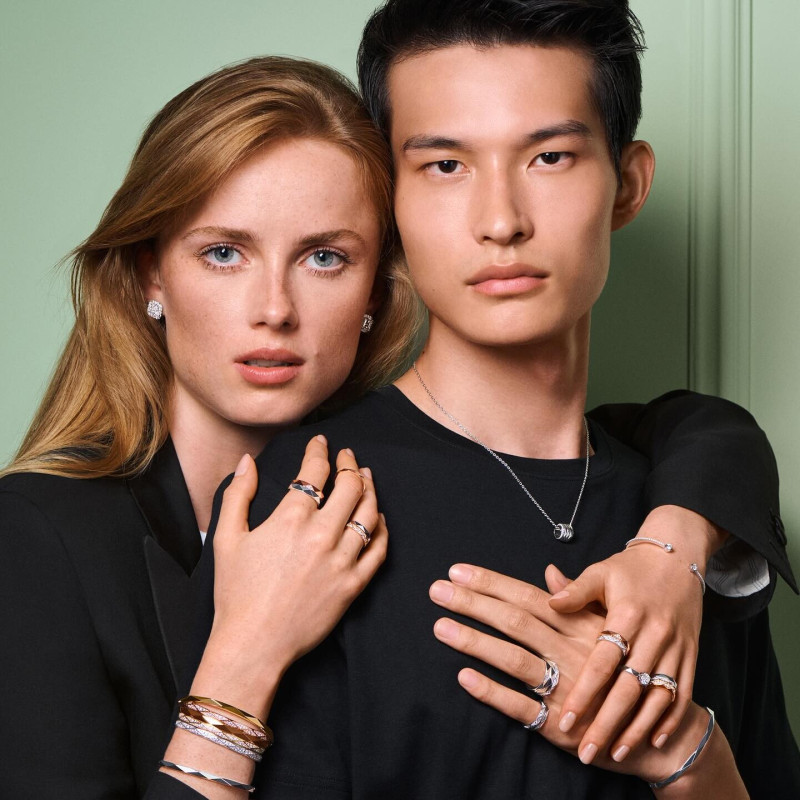 Rianne Van Rompaey featured in  the Graff Diamonds My Signature advertisement for Spring/Summer 2024