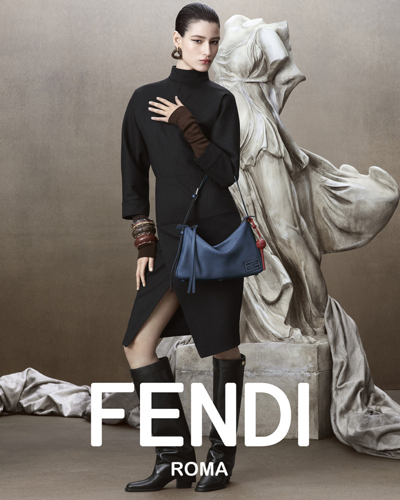 Luiza Perote featured in  the Fendi advertisement for Autumn/Winter 2024