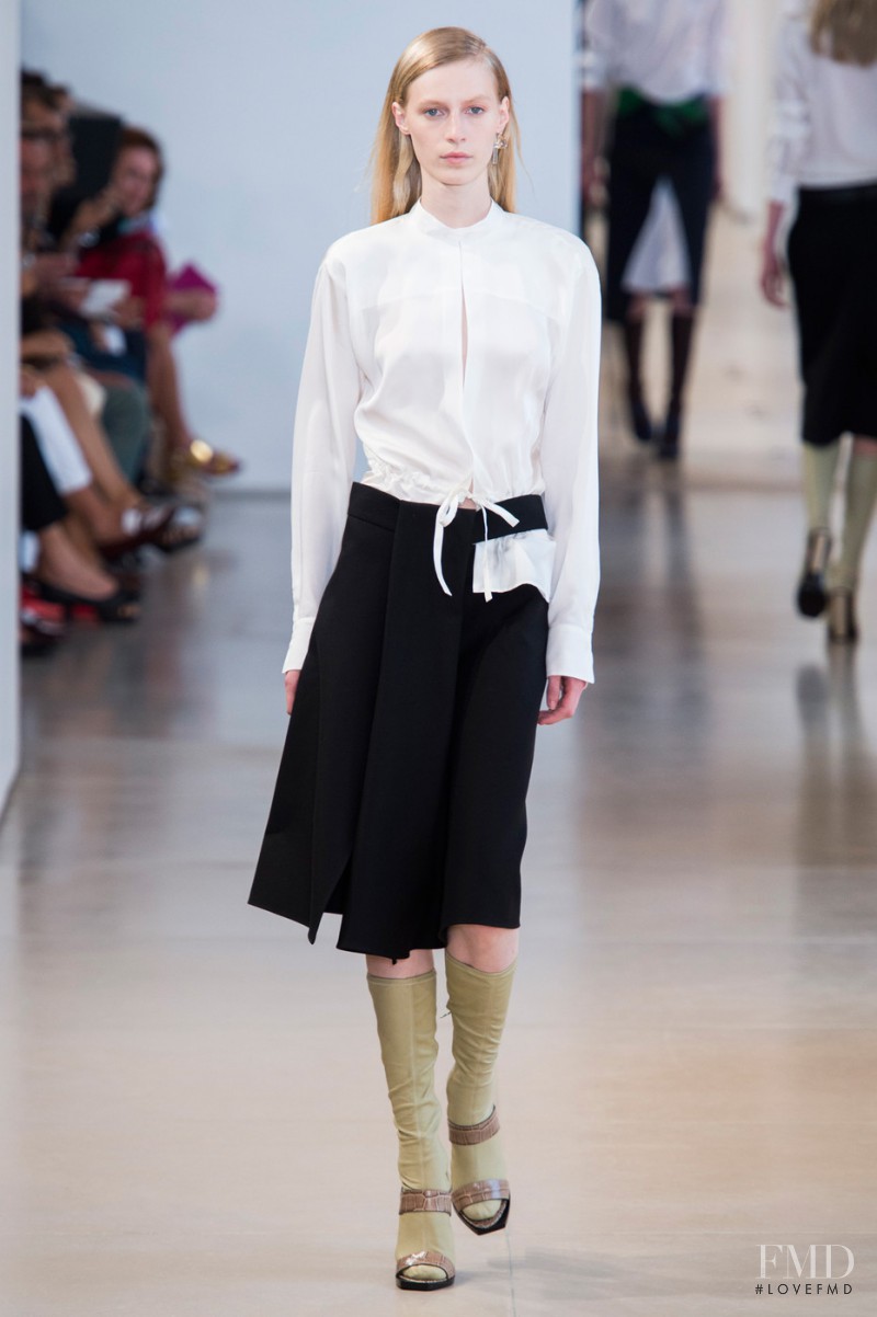 Julia Nobis featured in  the Jil Sander fashion show for Spring/Summer 2015