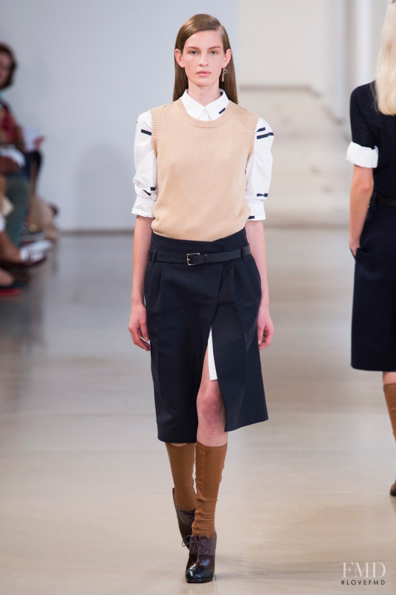 Ilvie Wittek featured in  the Jil Sander fashion show for Spring/Summer 2015