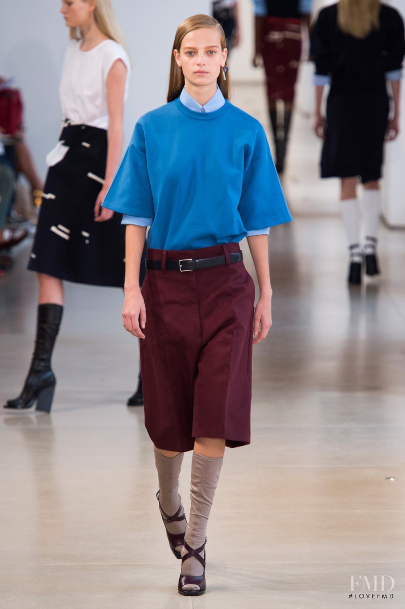 Ine Neefs featured in  the Jil Sander fashion show for Spring/Summer 2015