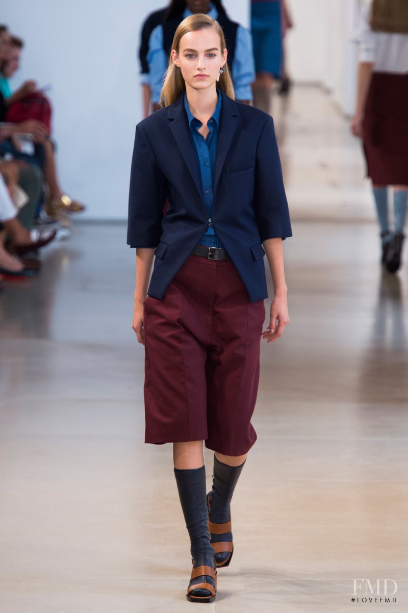 Maartje Verhoef featured in  the Jil Sander fashion show for Spring/Summer 2015